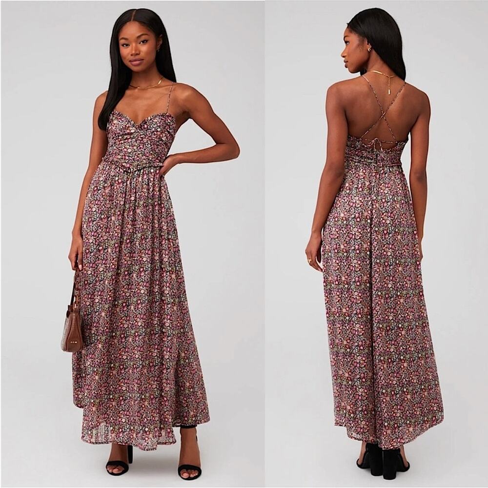NEW For Love & Lemons Joelle Floral Maxi Dress M
